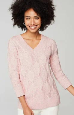 J.Jill Marled Cable Sweater | Jjill-Women Sweaters