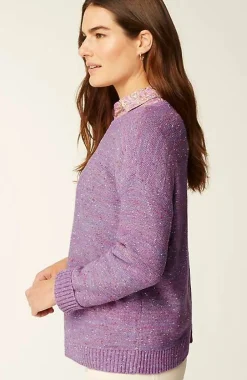 J.Jill Micro-Tweed Seamed Sweater | Jjill-Women Sweaters