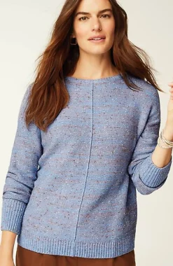 J.Jill Micro-Tweed Seamed Sweater | Jjill-Women Sweaters