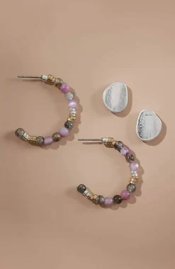 J.Jill Misty Rainfall Beaded Hoop Set | Jjill-Women Jewelry