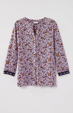 J.Jill Mixed-Florals Border-Printed Top | Jjill-Women Tops & Tees