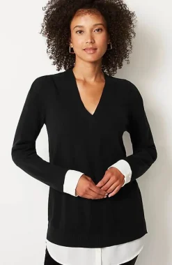 J.Jill Mixed-Media Layered Sweater | Jjill-Women Sweaters