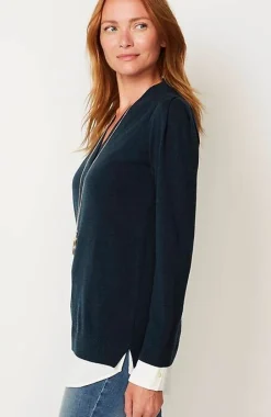 J.Jill Mixed-Media Layered Sweater | Jjill-Women Sweaters