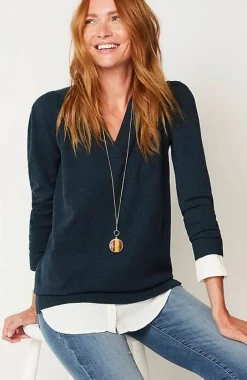 J.Jill Mixed-Media Layered Sweater | Jjill-Women Sweaters