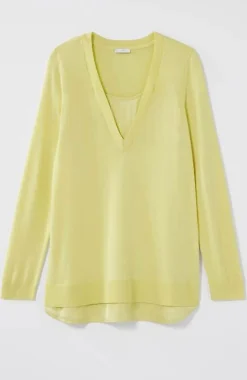 J.Jill Mixed-Media Layered V-Neck Sweater | Jjill-Women Sweaters