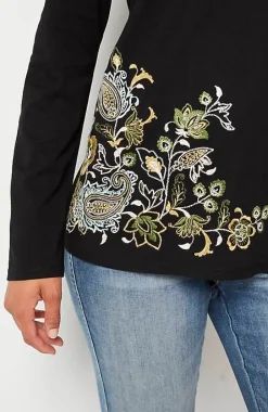J.Jill Multicolor-Embroidered Top | Jjill-Women Tops & Tees