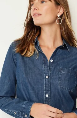 J.Jill One-Pocket Button-Front Shirt | Jjill-Women Shirts & Blouses