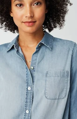 J.Jill One-Pocket Button-Front Shirt | Jjill-Women Shirts & Blouses