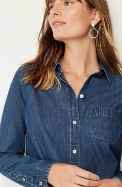 J.Jill One-Pocket Button-Front Shirt | Jjill-Women Shirts & Blouses