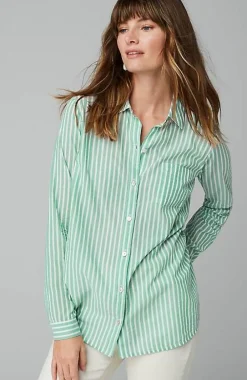 J.Jill One-Pocket Shirred-Back Shirt | Jjill-Women Shirts & Blouses