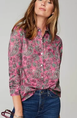 J.Jill One-Pocket Shirred-Back Shirt | Jjill-Women Shirts & Blouses