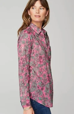 J.Jill One-Pocket Shirred-Back Shirt | Jjill-Women Shirts & Blouses
