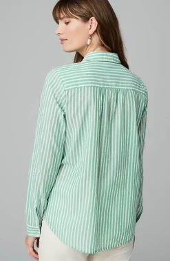 J.Jill One-Pocket Shirred-Back Shirt | Jjill-Women Shirts & Blouses