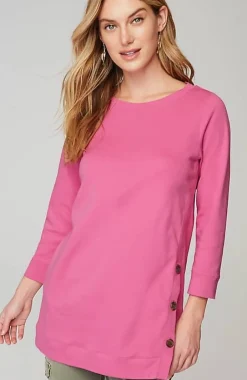 J.Jill Organically Grown Cotton Button-Seamed Tunic | Jjill-Women Tops & Tees
