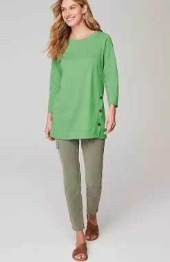 J.Jill Organically Grown Cotton Button-Seamed Tunic | Jjill-Women Tops & Tees