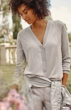 J.Jill Organically Grown Cotton V-Neck Cardi | Jjill-Women Sweaters