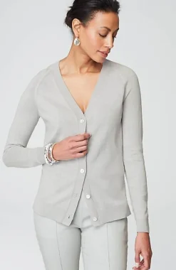 J.Jill Organically Grown Cotton V-Neck Cardi | Jjill-Women Sweaters