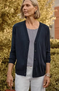 J.Jill Organically Grown Cotton V-Neck Cardi | Jjill-Women Sweaters
