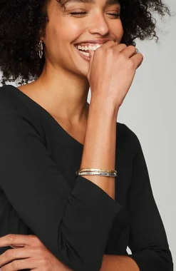 J.Jill Pima 3/4-Sleeve V-Neck Tee | Jjill-Women Tops & Tees