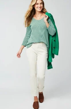 J.Jill Pima 3/4-Sleeve V-Neck Tee | Jjill-Women Tops & Tees