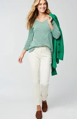 J.Jill Pima 3/4-Sleeve V-Neck Tee | Jjill-Women Tops & Tees