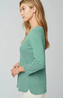 J.Jill Pima 3/4-Sleeve V-Neck Tee | Jjill-Women Tops & Tees