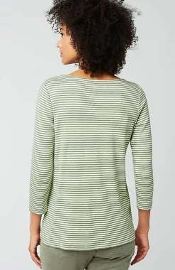 J.Jill Pima 3/4-Sleeve V-Neck Tee | Jjill-Women Tops & Tees