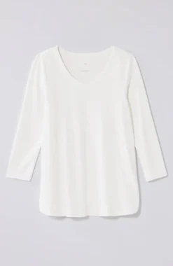 J.Jill Pima 3/4-Sleeve V-Neck Tee | Jjill-Women Tops & Tees