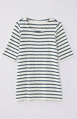 J.Jill Pima-Slub Scoop-Neck Side-Slit Tee | Jjill-Women Tops & Tees