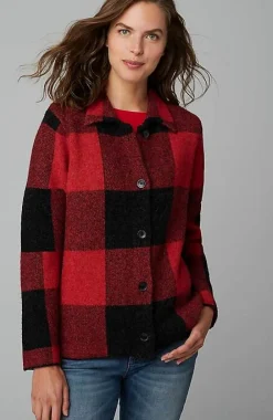 J.Jill Plaid Button-Front Sweater | Jjill-Women Sweaters
