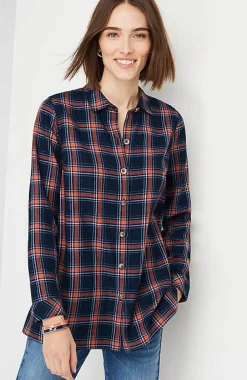 J.Jill Plaid Button-Front Tunic | Jjill-Women Tunics