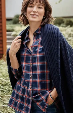 J.Jill Plaid Button-Front Tunic | Jjill-Women Tunics