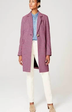 J.Jill Plaid Notched-Collar Jacket | Jjill-Women Jackets & Coats