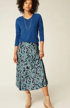 J.Jill Printed A-Line Midi Skirt | Jjill-Women Skirts