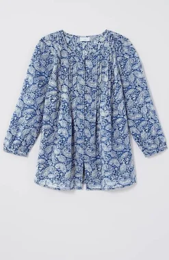 J.Jill Printed A-Line Pintucked Top | Jjill-Women Shirts & Blouses