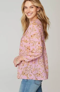 J.Jill Printed A-Line Pintucked Top | Jjill-Women Shirts & Blouses