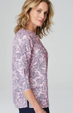 J.Jill Printed Linen Pintucked Popover | Jjill-Women Shirts & Blouses