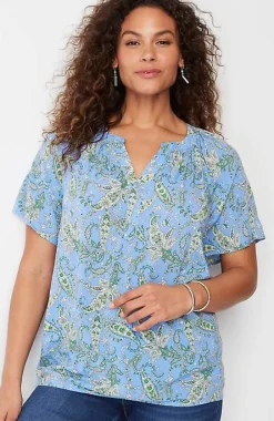 J.Jill Printed Voile Top | Jjill-Women Shirts & Blouses