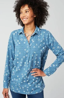 J.Jill Pure Jill Bandhani Popover | Jjill-Women Shirts & Blouses