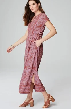 J.Jill Pure Jill Border-Print Maxi Dress | Jjill-Women Dresses