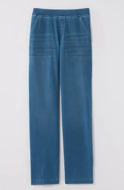 J.Jill Pure Jill Brushed-Back Indigo Pants | Jjill-Women Pants & Jeans