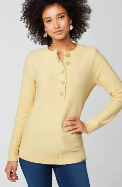J.Jill Pure Jill Button-Front Crew-Neck Sweater | Jjill-Women Sweaters