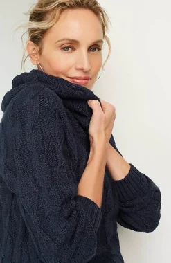 J.Jill Pure Jill Cable Hooded Sweater | Jjill-Women Sweaters