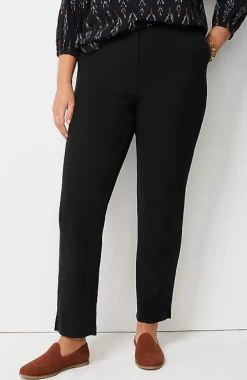 J.Jill Pure Jill Diagonal-Knit Straight-Leg Pants | Jjill-Women Pants & Jeans
