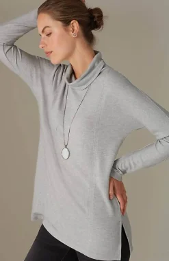 J.Jill Pure Jill Double-Knit Draped Cowl-Neck Tunic | Jjill-Women Tops & Tees