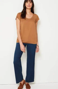 J.Jill Pure Jill Ecovero Satin Cap-Sleeve Top | Jjill-Women Shirts & Blouses