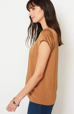 J.Jill Pure Jill Ecovero Satin Cap-Sleeve Top | Jjill-Women Shirts & Blouses