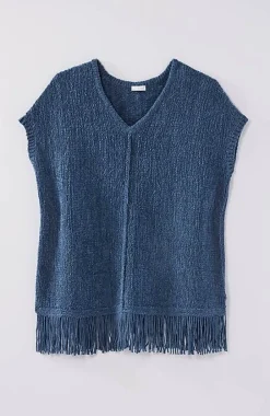 J.Jill Pure Jill Fringed-Hem V-Neck Sweater | Jjill-Women Sweaters