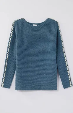 J.Jill Pure Jill Hand-Stitched Details Boat-Neck Sweater | Jjill-Women Sweaters