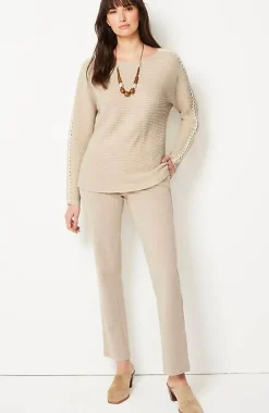 J.Jill Pure Jill Hand-Stitched Details Boat-Neck Sweater | Jjill-Women Sweaters